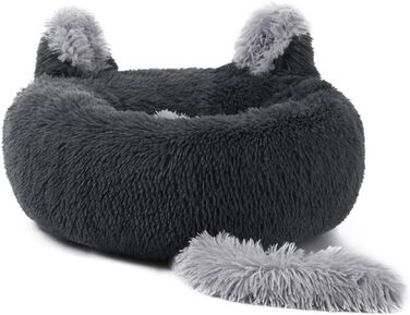 Крісло-лежанка для собак та котів, велике м'яке ліжко для собак, корзина-лежанка для собак, миється, 60 см, антрацит