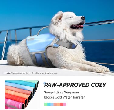 Жилет рятувальний для собак VIVAGLORY Neoprene, блакитний, розмір S (51-56 см)