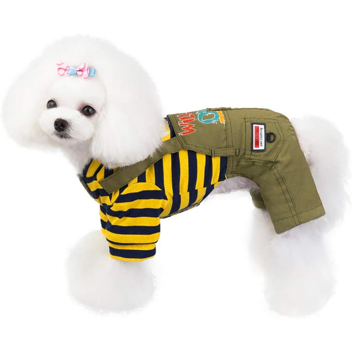 Теплий пуловер для собак та котів з капюшоном, джинсовий, з флісу, жовтий (M)