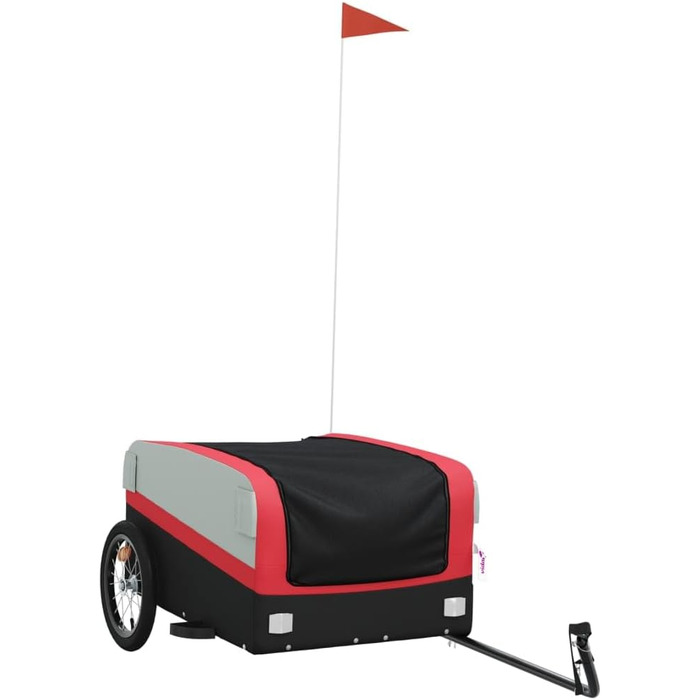 Дитячий причіп-транспортер для собак, велосипедний причіп чорного та червоного кольорів, 45 кг, сталь, для щоденного транспортування, легко монтується
