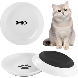 Миска для кота, керамічна з неслизьким гумовим дном, діаметр 15 см, для котів та кошенят