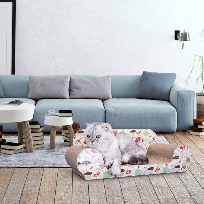 Nobleza - когтеточка для котів з котячою м'ятою, ігрова зона, картридж, 56 x 26 x 20 см