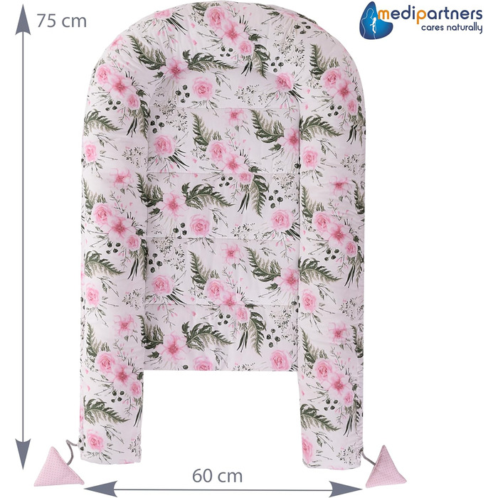 Килимок для кота та собаки Medi Partners 75x60x10 см, рожевий, м'який, для сну та відпочинку