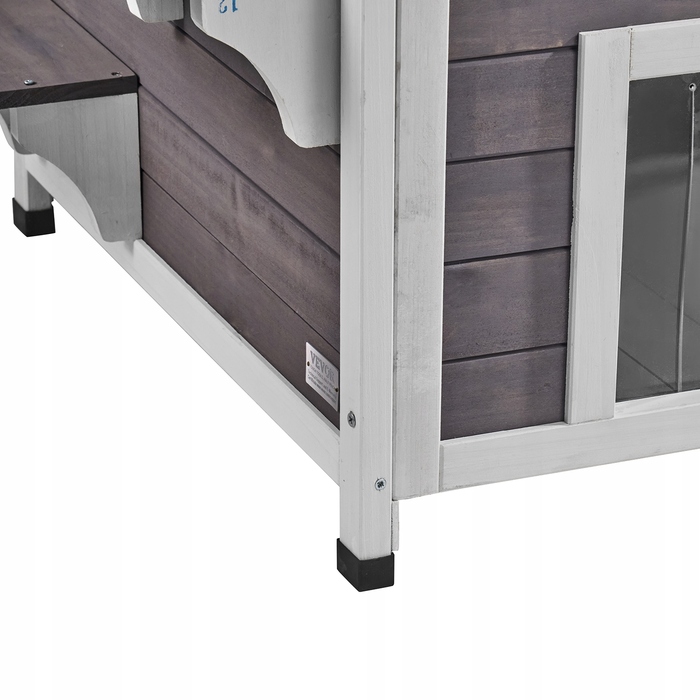 Двоповерховий дерев'яний будинок для котів VEVOR для вулиці, 75x75,1x82 см