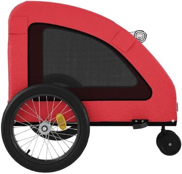 Фаркоп для велосипеда для собак: Велосипедна причеп для собак до 45 кг, Червоний, Оксфордська тканина та залізо