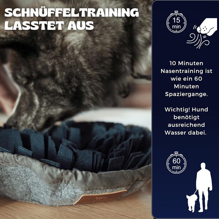 Напфгефлюстер® - Килимок для носа BALU - Іграшка-головоломка для собак, іграшка для дресирування, іграшка для собак, килимок для пошуку, регульований без присосок