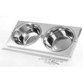 Набір мисок для собак з нержавіючої сталі (2 шт.), миски для корму та води