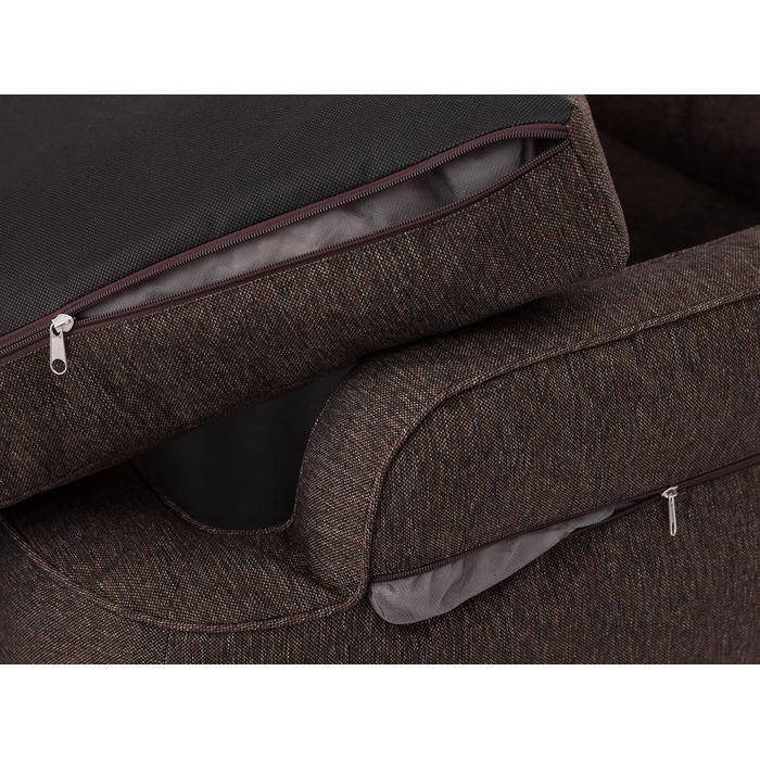 Ліжко для собак та котів, знімний чохол, корзина, подушка, лежанка, софа для собак, XXL 117x79 см, коричневий