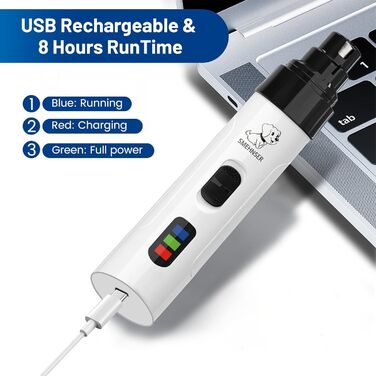 Електричний точило для собачих кігтів CMANLNYK - тихий, акумуляторний, для собак малого, середнього та великого розміру