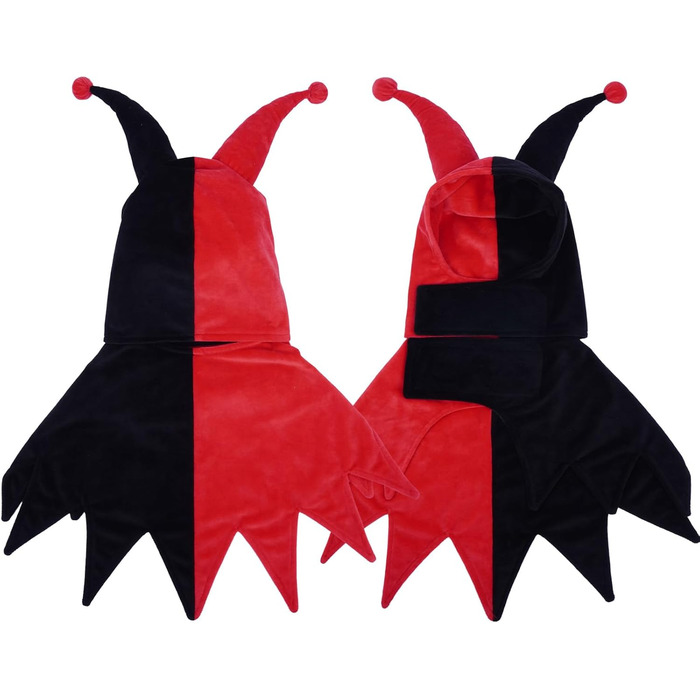 Костюм на Хелловін для собак Lelepet з капелюхом та мантією, веселощ для домашніх тварин, косплей на Хелловін, наряд для вечірки, костюм для дітей, середніх та великих собак, однотонний червоний (Getaway Solids)