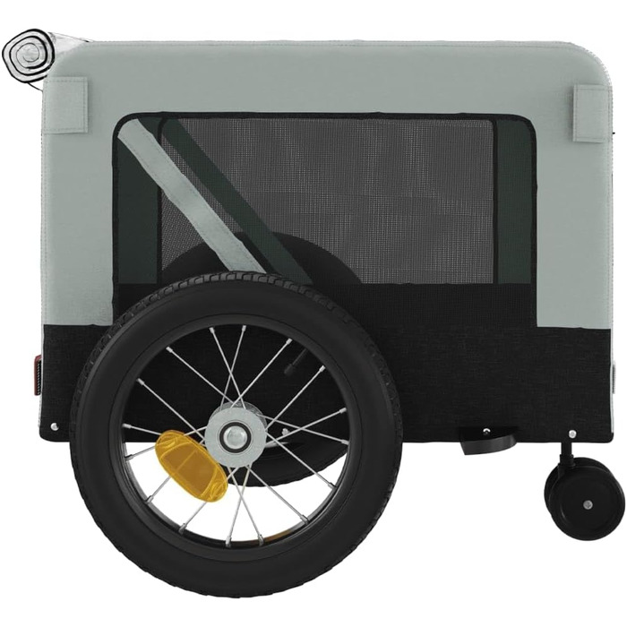 Фahrрадна причіп для собак від vidaXL, 120 x 54.5 x 53 см, сірий