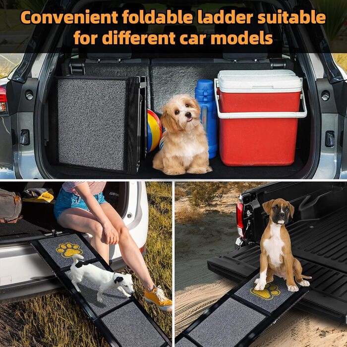 Східці для собак DOKKOME 160 см: Автомобільна рамка для великих собак, стабільна, з антиковзким килимком