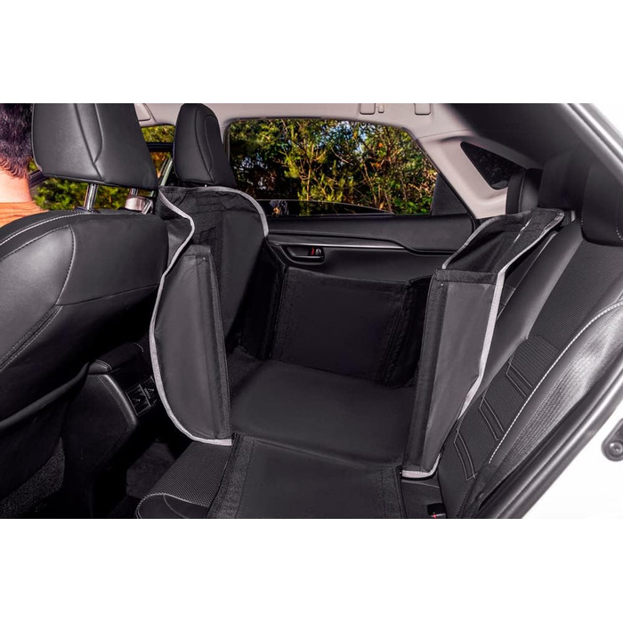 Накидка на сидіння автомобіля для собак - чорна, водовідштовхувальна, антиковзаюча, захист від бруду та подряпин, для собак середніх та маленьких порід, цуценят