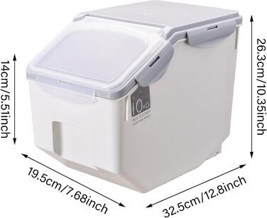 Контейнер для зберігання кормів для собак та котів 20 л, сірий. Зберігання сухого корму, ласощів, герметичний.