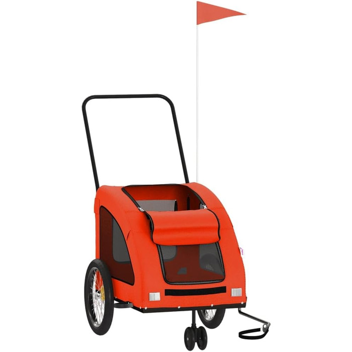 Причіп для велосипеда для собак Оранжевий та Сірий, Oxford-Gewebe та сталь, LH48939