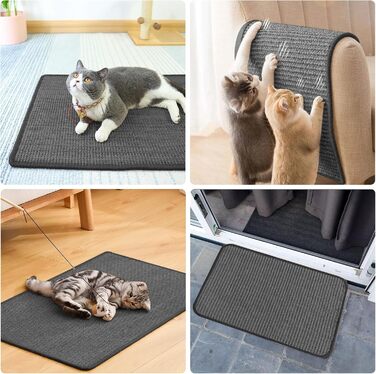 Килимок для дряпання котів на стіну, 2 шт. 25 x 50 см, сизаль, захист меблів