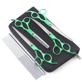 Набір для стрижки собак WYGC: професійні ножиці для грумінгу собак та котів (зелені)