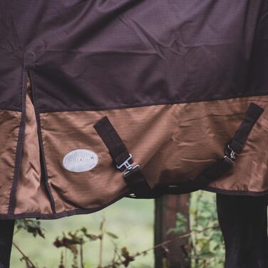 Кінська попона eQuitack 1200 ден реген з флісом, 165 см, сіро-коричнева
