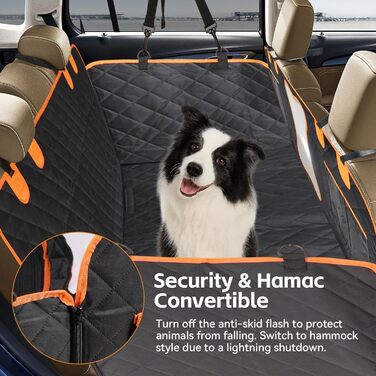 Автоматик для собак у машину: захисна підстилка на заднє сидіння з боковими бар'єрами та віконцем, водонепроникна та стійка до подряпин