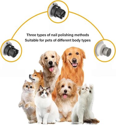 Електричний триммер для когтів домашніх тварин з подвійним світлом та LCD-дисплеєм (Weiß)