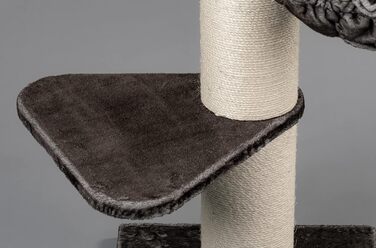 Дряпка для великих котів RHRQuality Royalty de Luxe 158 см, товсті 20 см сизалеві стовпи, колір тауп