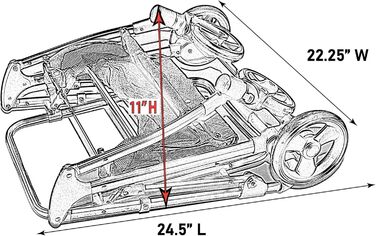 Дитяча коляска Pet Gear 3-в-1 View 360 з функцією перенесення та підйомника, Easy Click N Go, для собак та котів, Charcoal Juguar, 4 колеса (внутрішній простір 48.3 x 33 x 51.1 см)