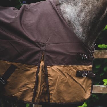 Кінська попона eQuitack 1200 ден реген з флісом, 165 см, сіро-коричнева