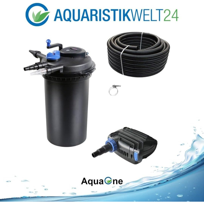 Комплект фільтрації для ставка AquaOne CPF-15000 з насосом, UV-лампою 30 Вт, для ставків до 30 000 л, фільтр, шланг