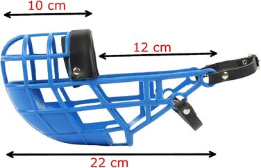 Нашийник-маска для грейхаундів (довгоносі) 101 Windhund – легкий, дихаючий, безпечний для прогулянок, ветеринара та захисту від отруєнь. Міцний та довговічний. Синій.