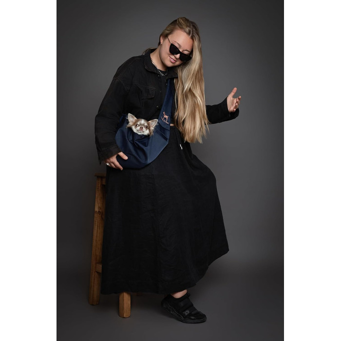 Трансформер для собак Noah & Paw до 5 кг: зручна переноска з регульованим ремінцем та м'яким хутром, подвійний захист, преміум-тканина Twill