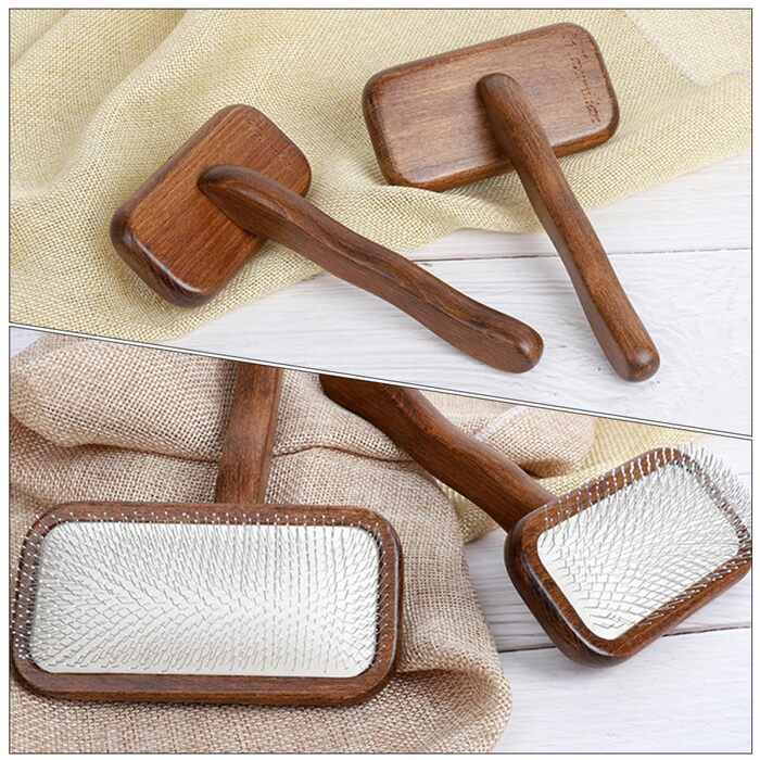 Дерев'яна щітка для котів та гребінець для собак VALICLUD: м'яка турбота про шерсть, масаж та здоров'я тварин