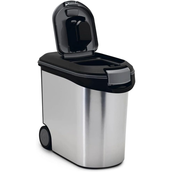 Контейнер для корму Curver 12 кг, 35 л, чорний/сріблястий, 49,3x27,8x42,5 см