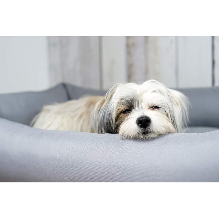 Водонепроникне ліжко для собак 4L Textil Koko великих порід, корзина для собак, знімний та пральний чохол, коричневий (100x80 см)