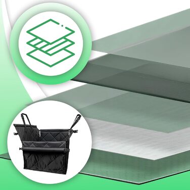 Автокрісло для собак Retoo: міцне, з сумкою, 60x50x44.5 см, чорне