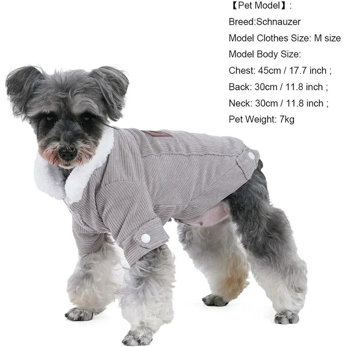 Рожева тепла куртка для собак на осінь/зиму, флісова парка для маленьких та середніх собак та котів, м'яка та тепла, для Шнауцера, розмір M