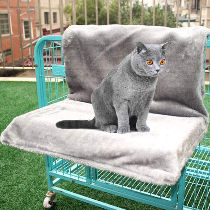 Кішка/Собака, тепле ліжко для батареї опалення, міцний металевий каркас, до 5 кг, сірий колір