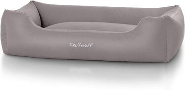 Лежак для собак Knuffelwuff Sidney XXL 120x85 см сірий, знімний чохол, штучна шкіра, легке очищення, для великих і малих собак