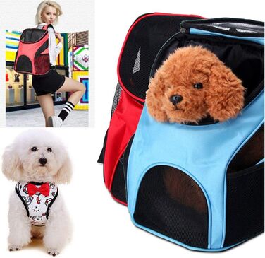 Рюкзак для собак та котів: переноска для тварин до 4 кг, блакитний | Pet Hunderucksack