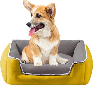 Ортопедичне ліжко для собак та котів PETCUTE: м'яке, миється, для великих, середніх та маленьких тварин. Зелений кошик, розмір XL (80x65x19 см)