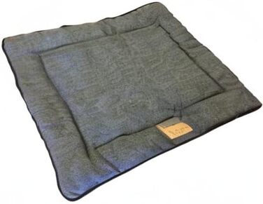 Ліжко для собак Ellie-Bo Wende, Tweed та чорне штучне хутро, для клітки розміру M, 76 см, розмір L71 x W48 x H3 см