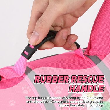 Жилет для плавання собак Doglay з принтом акули, рожевий, X-Small. Забезпечує плавучість та безпеку під час купання та катання на човні.