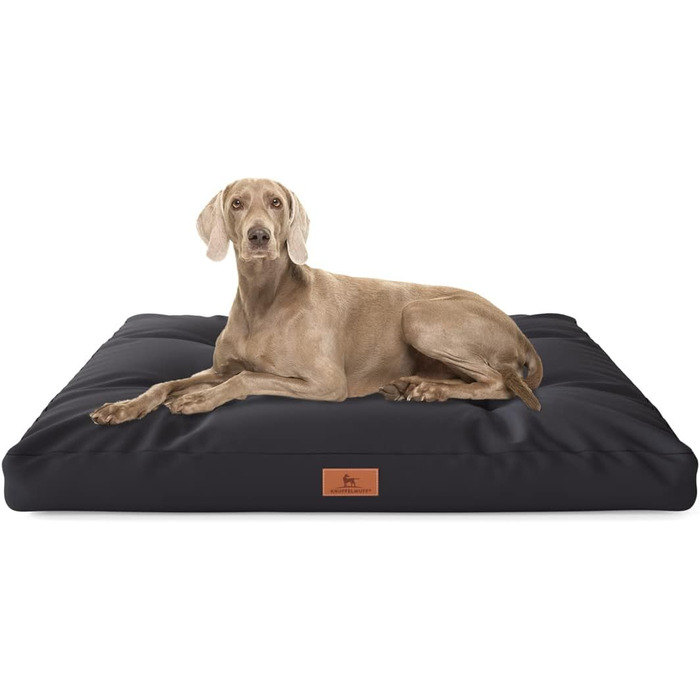 Килимок для собак Knuffelwuff Gatsby з оксфордської тканини, 110 x 89 см, чорний. Нековзна підкладка, легко чистити. Підходить для великих, середніх та малих собак. Розміри: 110 x 89 x 15 см