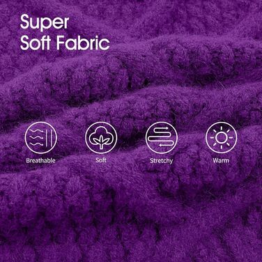 Теплий зимовий пуловер для собак IECOii, теплий пуловер для собак середнього та великого розміру, флісова куртка для собак, зимовий одяг для собак, світшот для собак (Medium, фіолетовий)