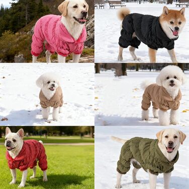 Водонепроникна куртка для собак Kukaster - тепла зимова жилетка для маленьких та середніх собак, сірий колір, S