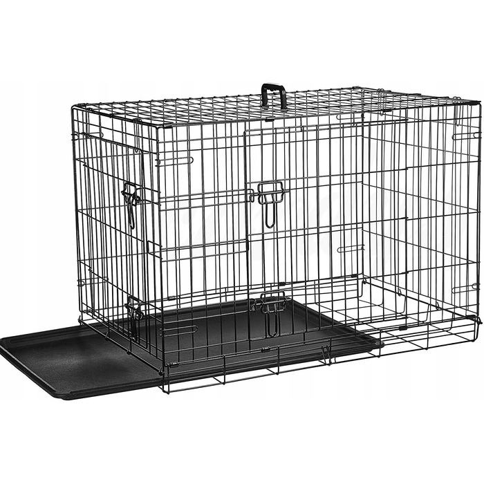 Клітка зі сталі з порошковим покриттям Ender для великих порід собак, 76 x 120 x 82 см