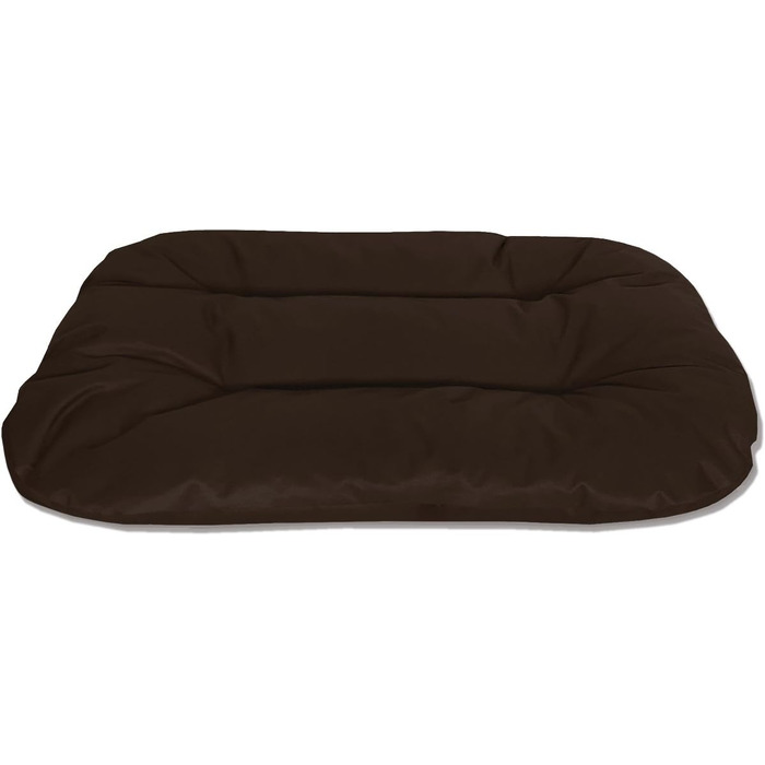 Двостороння лежанка для собак BedDog® REX, L, коричнева, овально-кругла, велика, з можливістю прання, для дому та вулиці, 80 x 60 x 11 см, CHOCOLATE