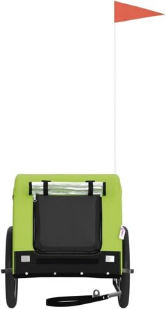 SECOLI Причіп для собак, візок для собак, бугі для собак з відбивачем. Причіп для велосипеда для собак до 45 кг, Зелений, 124 x 65 x 66 см