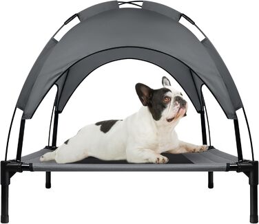 Лежанка для собак з балдахіном, велика (L) 92 x 76 x 92 см, водонепроникна, з дихаючою сіткою