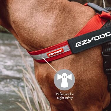 Шлея для собак EZYDOG Express, ергономічна, зручна, для малих, середніх і великих порід, регульована, синя, розмір S
