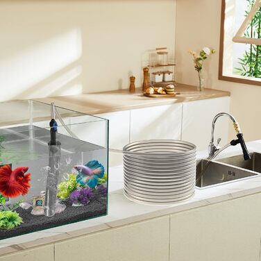 Акваріумний пилосос VEVOR з 9 м PVC-шлангом: кисневий насос для очищення ґрунту та води в акваріумі